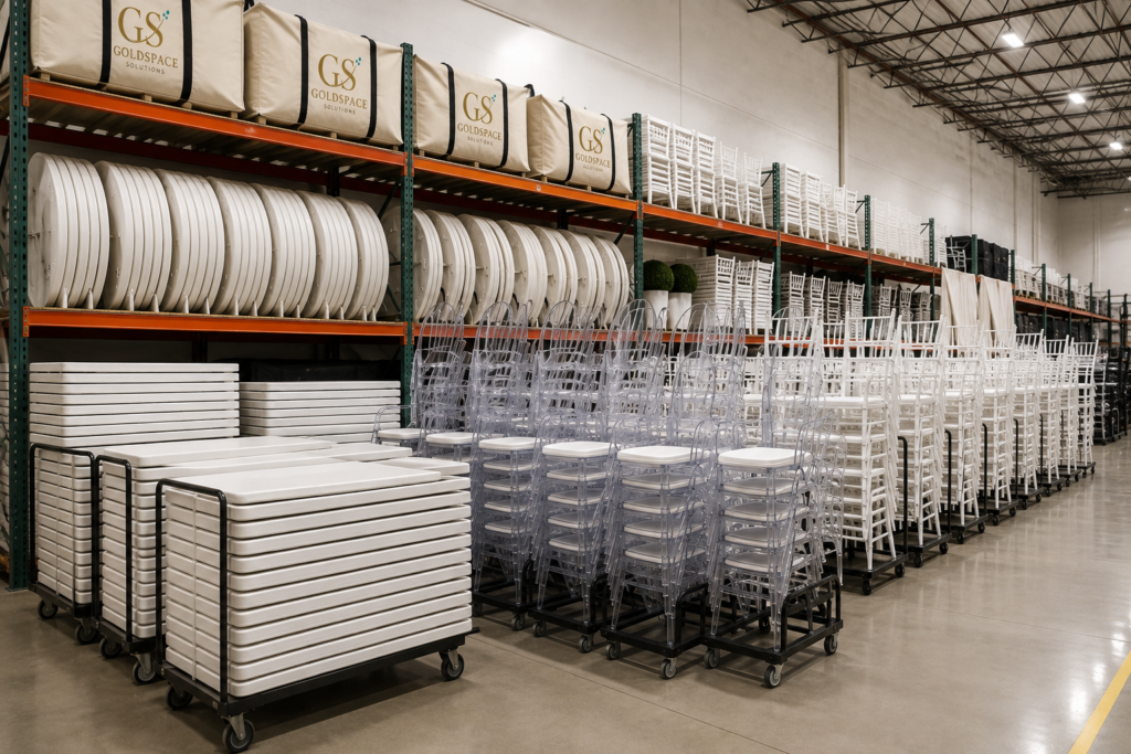 goldspace chair and table rentals