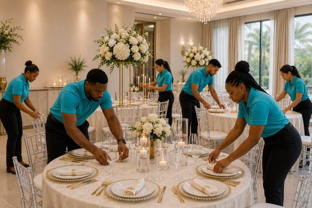 goldspace team setting up an elegant event 1